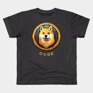 Dogecoin Crypto Design Kids T-Shirt